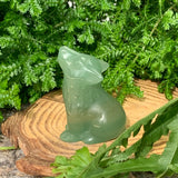 Crystal Animal Spirit Totems: Green Quartz Wolf