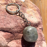 Grey Labradorite Crystal Keychain
