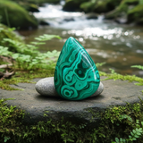 Malachite Teardrop Cabochon
