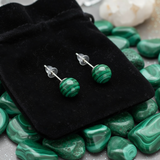 Earrings - Malachite Studs