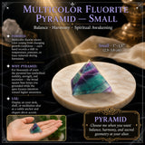 Multicolor Fluorite Pyramid - Small
