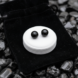 Earrings - Obsidian Studs