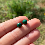 Earrings - Malachite Studs
