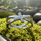 70% OFF - Opal & Silver Ring of Faith & Angel Aura Quartz Point