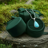 Larimar Teardrop Pendant Necklace