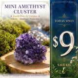 $9 TODAY ONLY 65% SAVING -Mini Amethyst Cluster