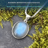 Z ARRON DESIGN Serenity Moonstone kobbertråd anheng halskjede