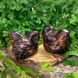 Crystal Animal Spirit Totems: Visionary Cat - Red Obsidian