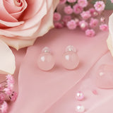 Earrings - Rose Quartz Studs