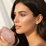 Earrings - Rose Quartz Studs