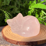 Crystal Animal Spirit Totems: Rose Quartz Sleeping Cat