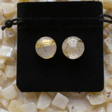Earrings - Rutilated Quartz Studs