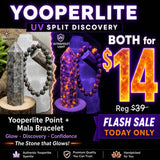 SALE TODAY -Yooperlite - The Stone that Glows + Mala Bracelet Combo Set