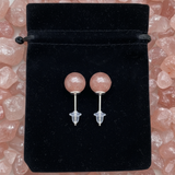 Earrings - Strawberry Quartz Studs