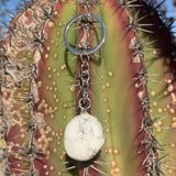 White Howlite Crystal Keychain