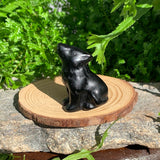 Crystal Animal Spirit Totems: Black Protection Agate Wolf